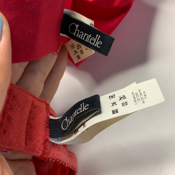 Chantelle Lot of 2 Pink T-Shirt Underwire Demi Bras Size 32C - Picture 7 of 10